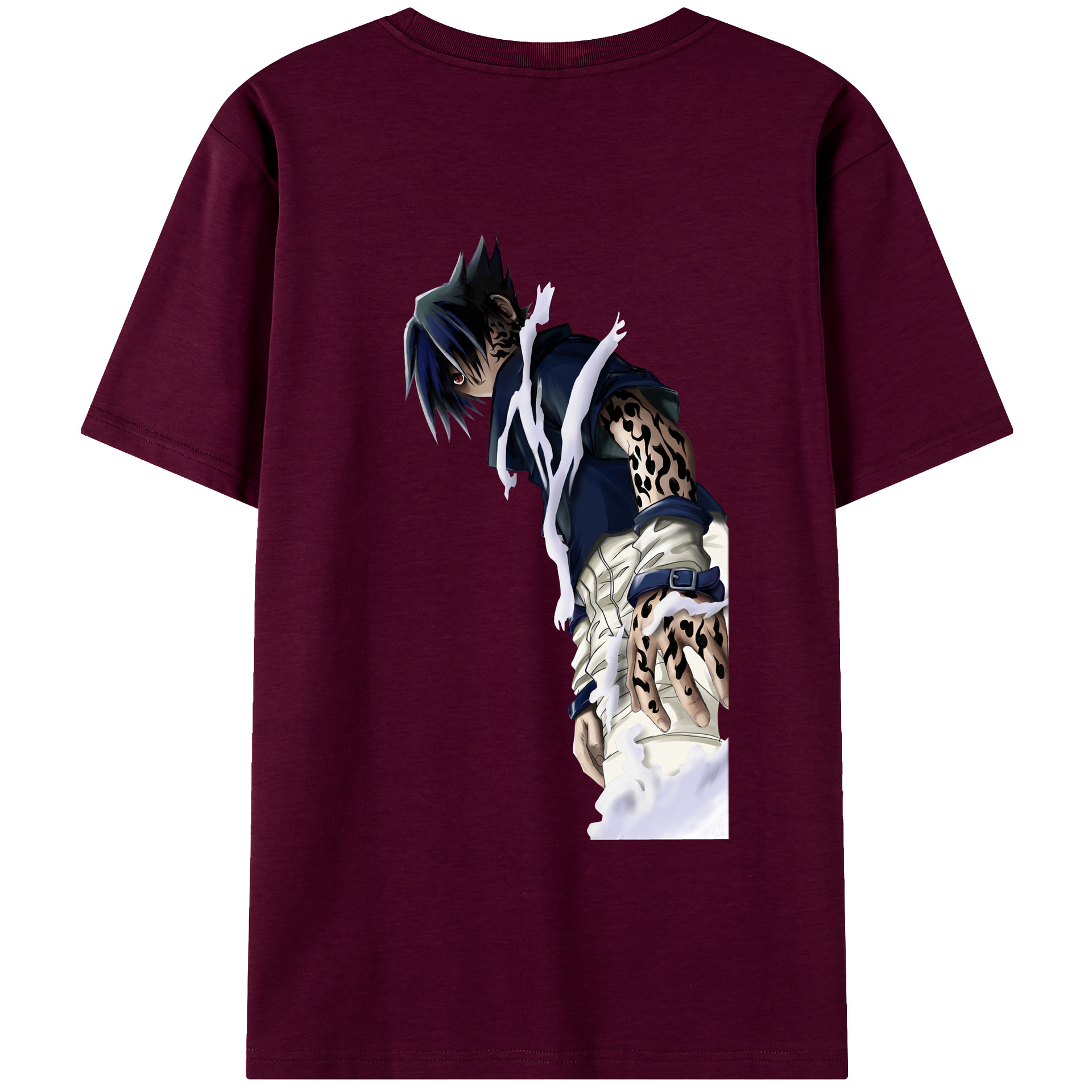 （画像用） NARUTO -ナルト- うちは サスケ Uchiha Sasuke レディース半袖Tシャツ(バックプリント)